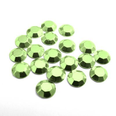 Hotfix faceted studs - light green