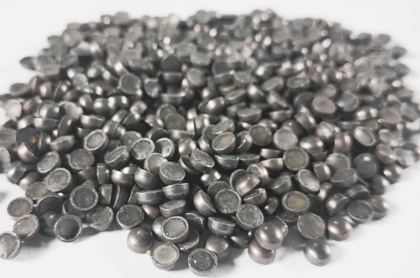 Hotfix zinc alloy convex studs - round - Antique Silver 4 mm