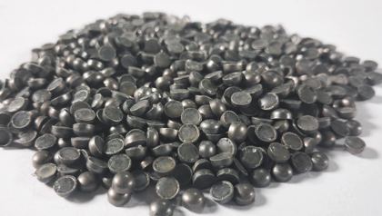Hotfix zinc alloy convex studs - round - Gray 4 mm