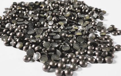 Hotfix zinc alloy convex studs - round - Antique Silver 5 mm