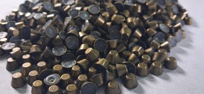 Hotfix zinc alloy convex studs - cup cone - Antique Gold 6 mm