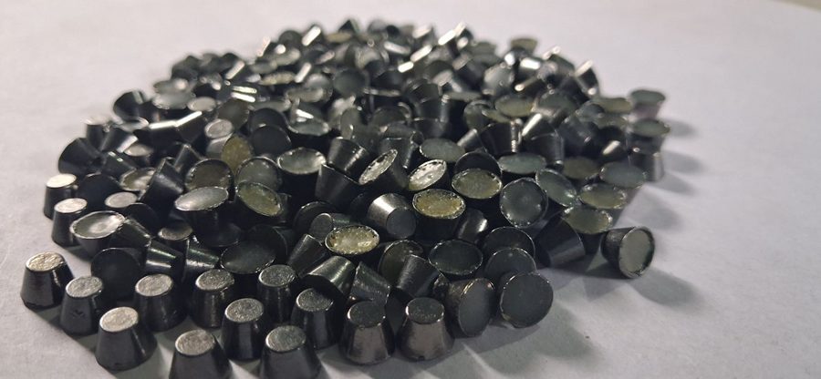 Hotfix zinc alloy convex studs - cup cone - Gray 6 mm