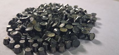 Hotfix zinc alloy convex studs - cup cone - Gray 6 mm