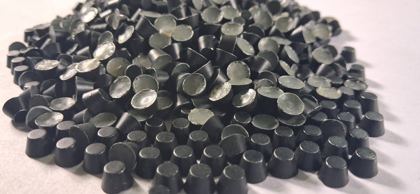 Hotfix zinc alloy convex studs - cup cone - Matte Black 7 mm