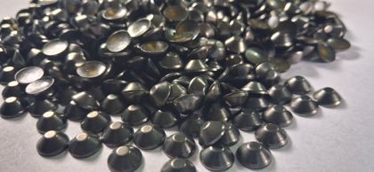 Hotfix zinc alloy convex studs - cup cone - Gray 8 mm