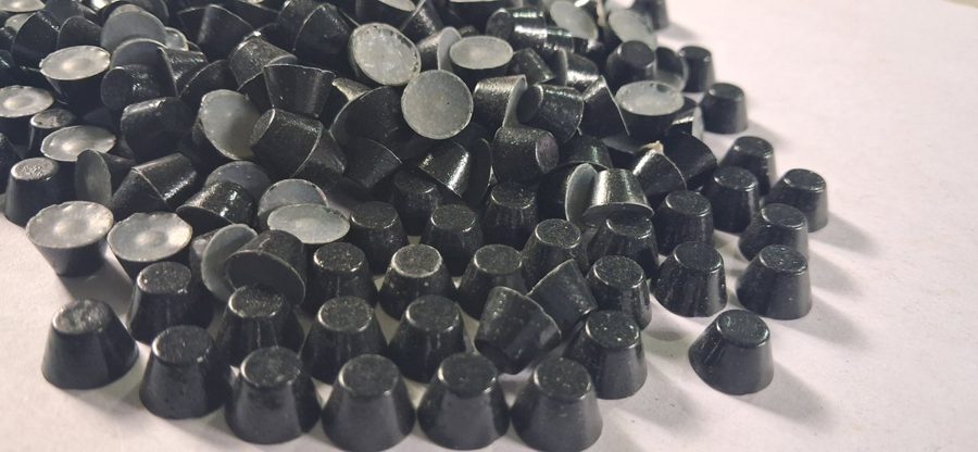 Hotfix zinc alloy convex studs - cup cone - Black 10 mm