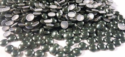 Hotfix aluminium convex studs - round - Gray 5 mm