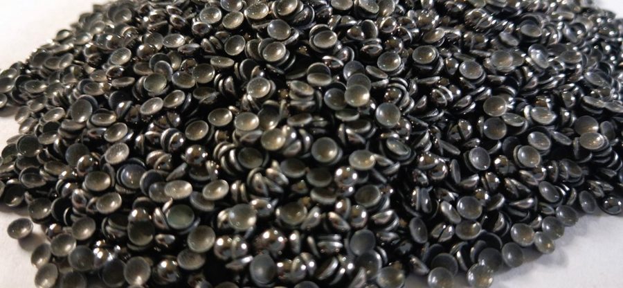 Hotfix aluminium convex studs - round - Antique Silver 3 mm