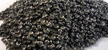 Hotfix aluminium convex studs - round - Antique Silver 3 mm