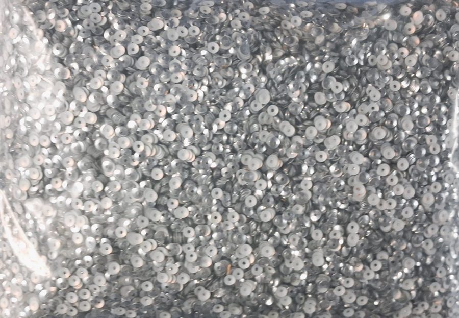 Heat transfer sequins - Silver 4 mm