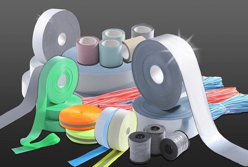 Reflective fabric tape rolls