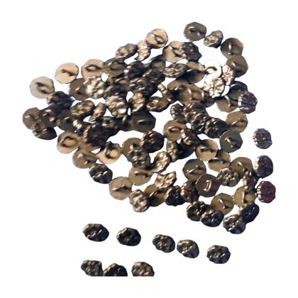 Sew-on button - Antique Silver 10 mm