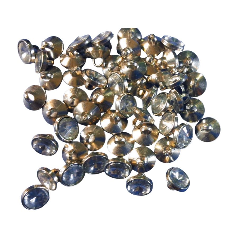 Sew-on button - Crystal 10 mm (with crystal)
