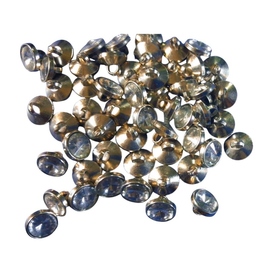 Sew-on button - Crystal 15 mm (with crystal)