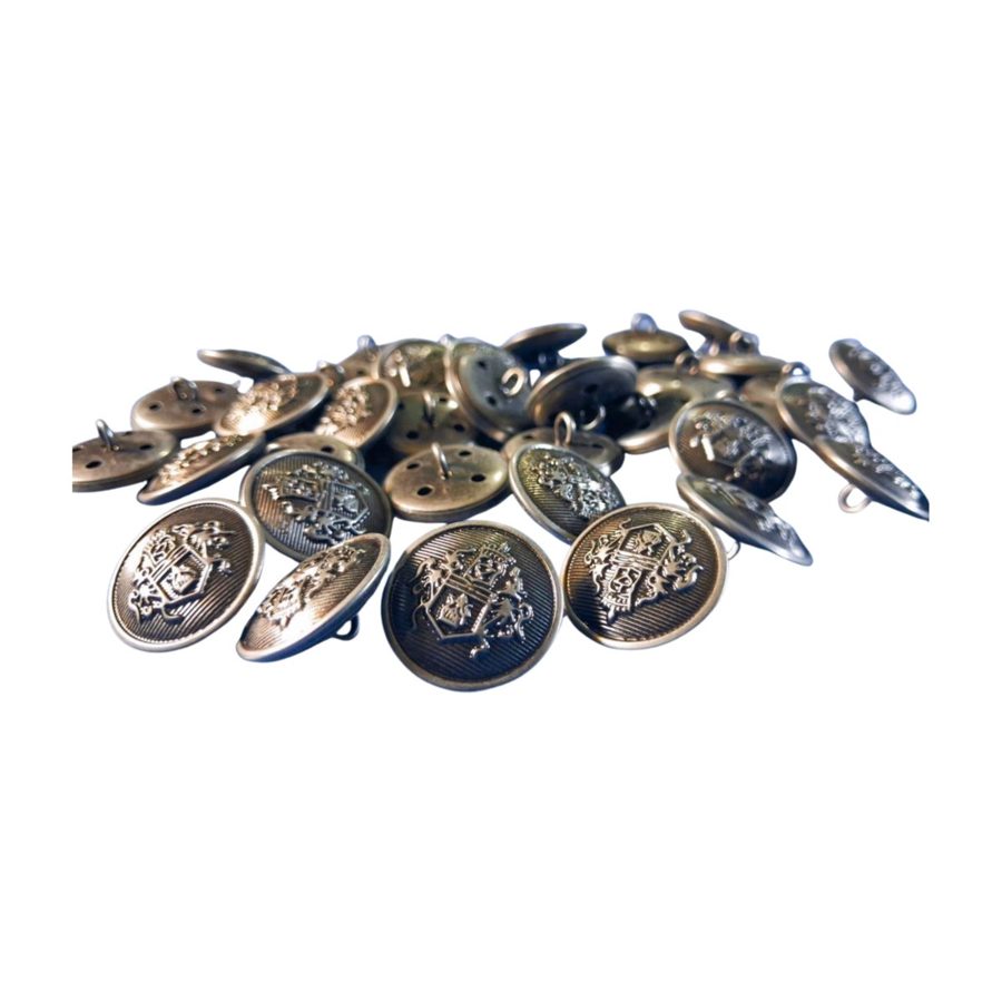 Sew-on button - Antique Gold 15 mm