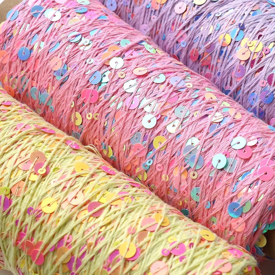 Sequin yarn - hologram photo 6