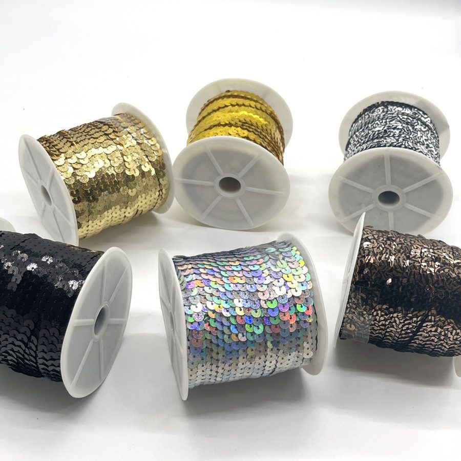 Sequin trim on reel - metallic