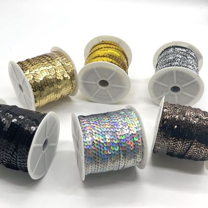 Sequin trim on reel - metallic