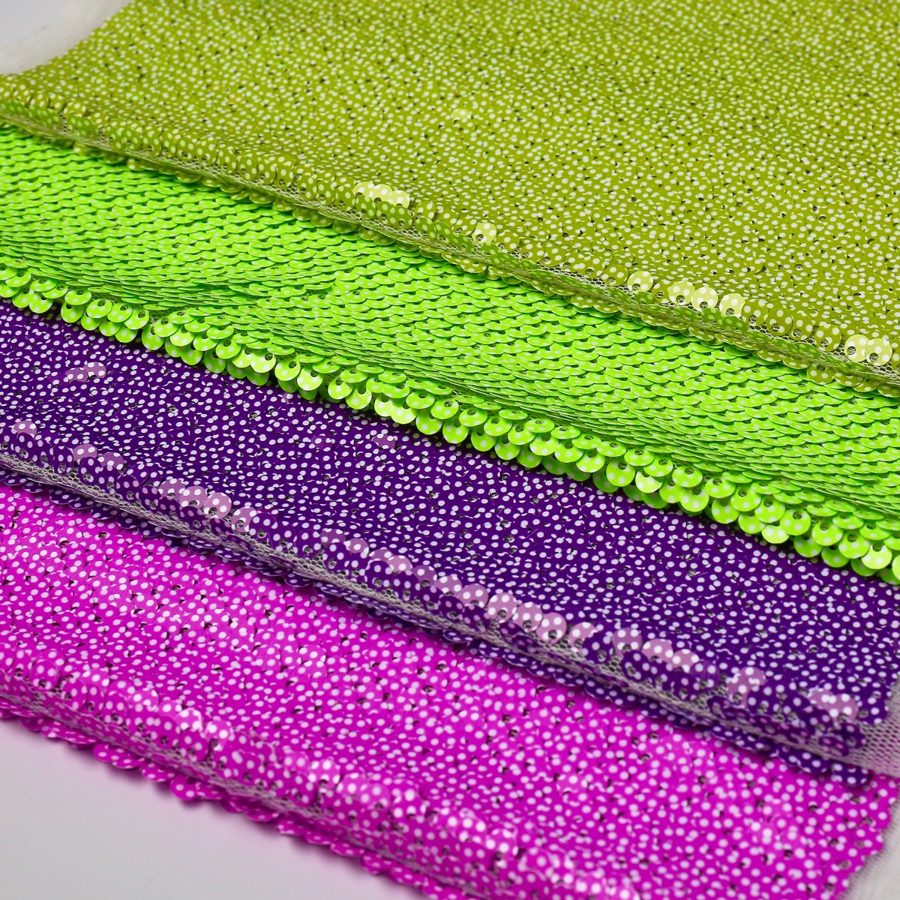 Sequin fabric - iris photo 2